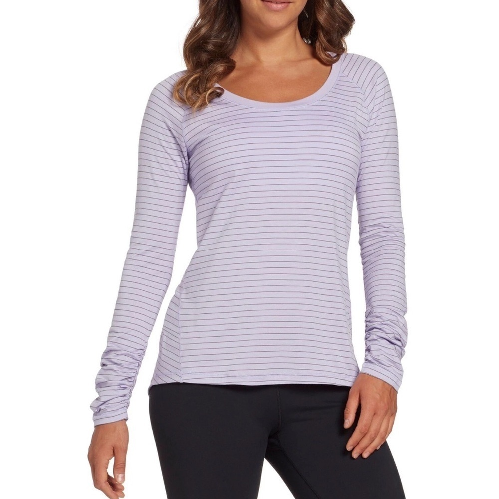 CALIA by Carrie Underwood | Lavender Striped Long Sleeve Tee | Sz M